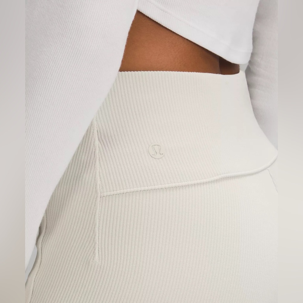 Lululemon Softstreme Ribbed Zip Flared Pants - Picture 6 of 10